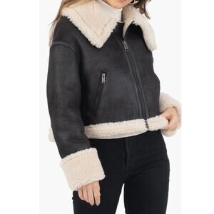 FRYE Faux Shearling Aviator Jacket